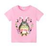 Koszulka dziecięca Totoro Dziewczynka Chłopiec Bawełna Krótki rękaw Anime Kreskówka Koszulki Moda Okrągły dekolt Koszulka Dzieci Urocze Letnie ubrania Nowe