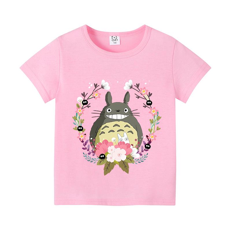 Koszulka dziecięca Totoro Dziewczynka Chłopiec Bawełna Krótki rękaw Anime Kreskówka Koszulki Moda Okrągły dekolt Koszulka Dzieci Urocze Letnie ubrania Nowe