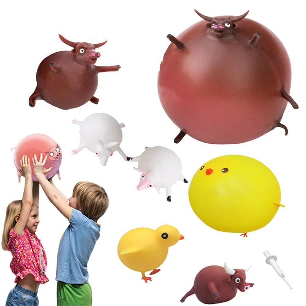

Funny Stress Relief Animal Toy Party Toys Blowing Animal Water Balloon Inflatable Toys Squeeze Ball 1Pcs/Random