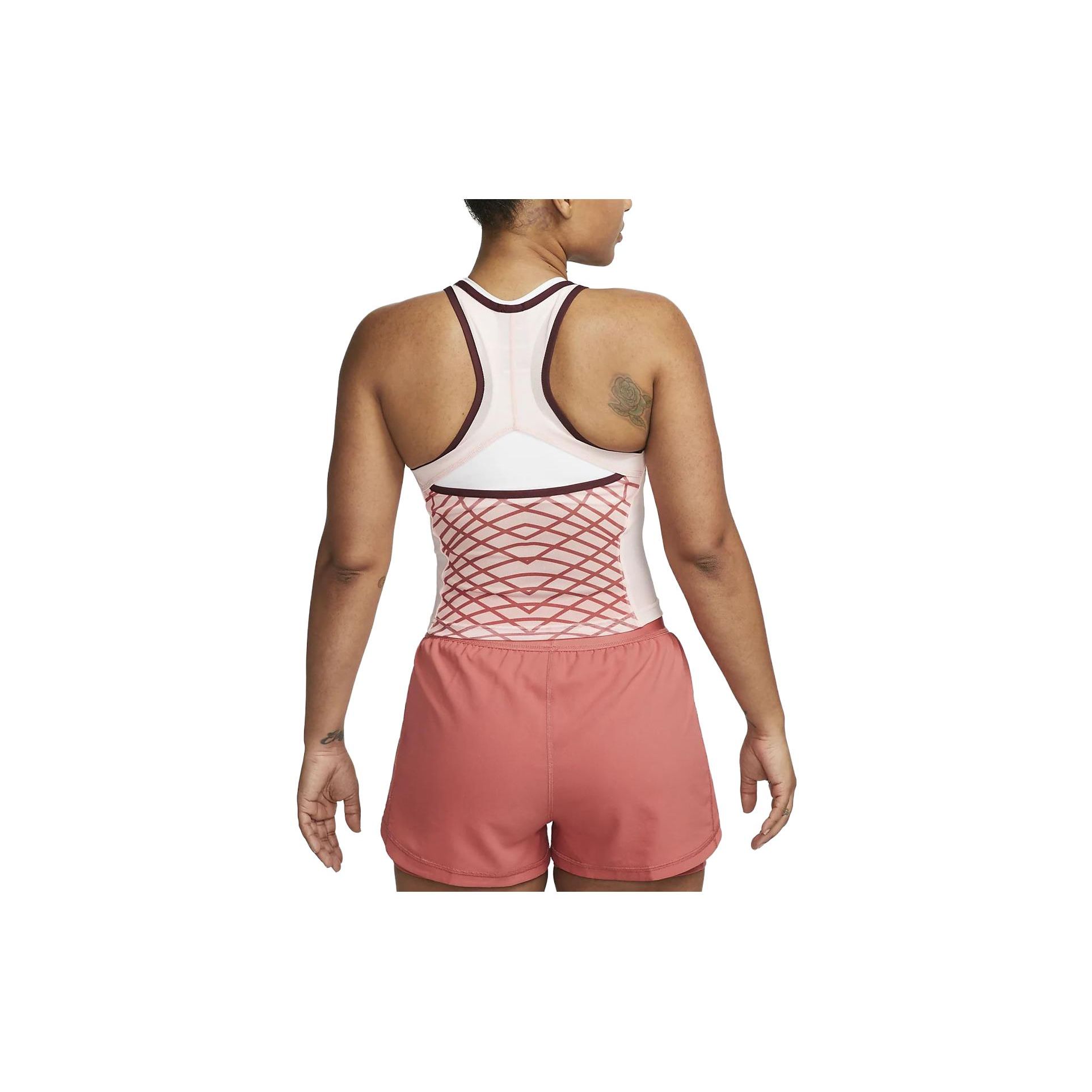 Женская спортивная майка Nike Court Dri-FIT Slam в полоску — фото 2