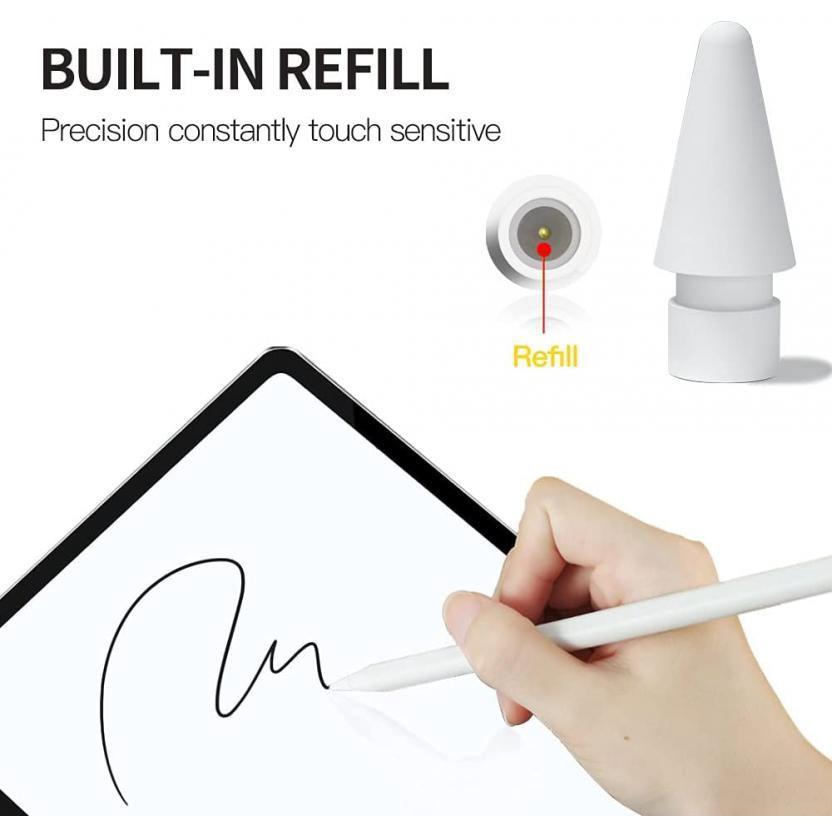 HdoorLink Pencil Tips for Apple Pencil 1st / 2nd Generation iPencil Nibs Compatible With iPad Pro Apple Pencil 1/2 Spare Nib