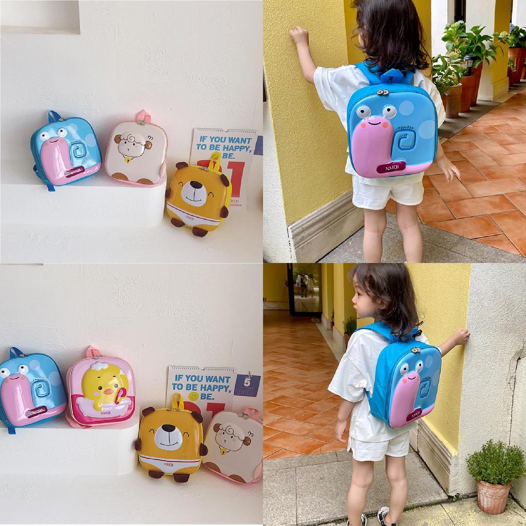 Yellow Blue Pink Beige Ins New Cartoon Eggshell 3d Eva Children Backpack Breathable Fun Style
