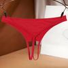 Back Big Bow Thong Open Crotch Free Invisible Breathable Low Waist Sexy Seamless Underwear Women