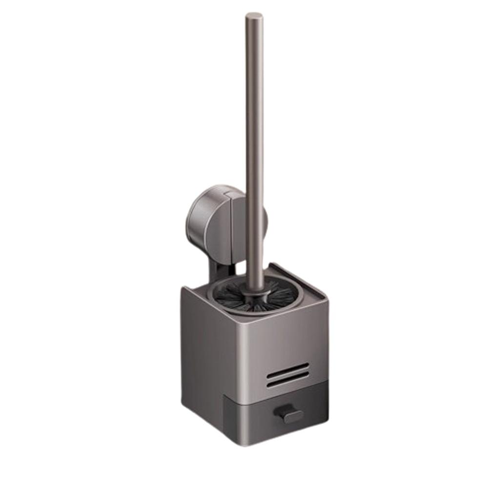 

Powerful Suction Cup Toilet Brush Storage Rack Wall Mounted Toilet Brush Household Use серый