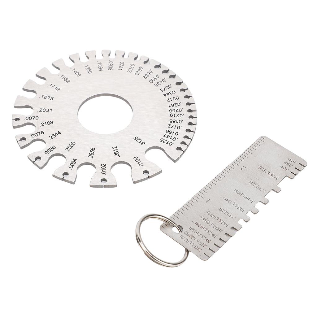 2 Pcs Wire Sheet Thickness Measurement Tool High Precise Plated Size Inspection Tool for Welding