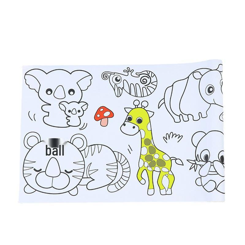 Kreativní velký ručně malovaný omalovánkový svitek pro děti: Zesílený papír na kreslení graffiti pro ranou výchovu