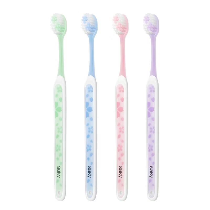 Saky Gentle Care Soft Toothbrush for Sensitive Gums, 2-Pack