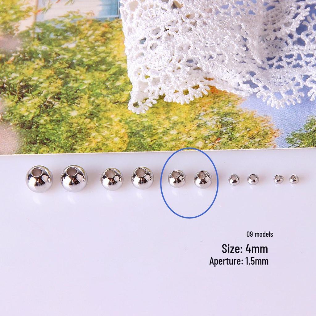 18k Gold Color-Preserving Beads: Small Round Gold-Filled Spacer Beads for DIY Jewelry and Handmade Bracelets.