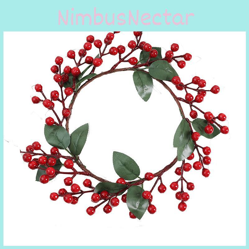 And Plastic Berries Pine Needles Wreath Decor For Festive Home And Store Display