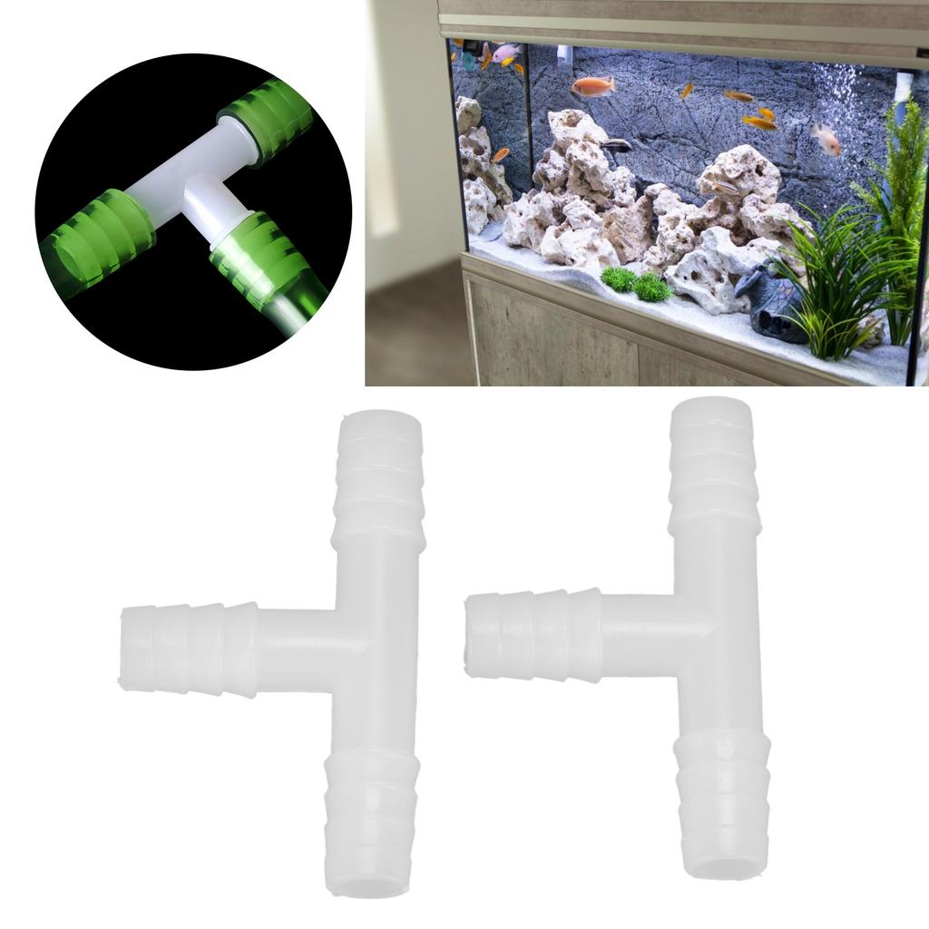 T Shape Control Valve Connector, 10mm Plastic Aquarium   Hose Connector, Water Pipe Fitting for Aquarium Hose Pipe Fitting
