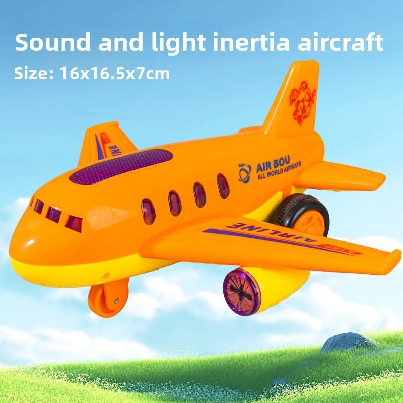 Inertia Baby Helicopter Model With Lights Music For Kids Developmental Toy Orange Inertia Plane