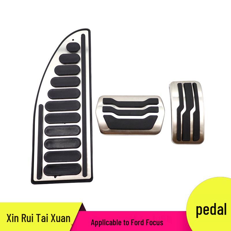Non-Slip Pedal Covers for Ford Focus: Throttle, Brake & Rest Area