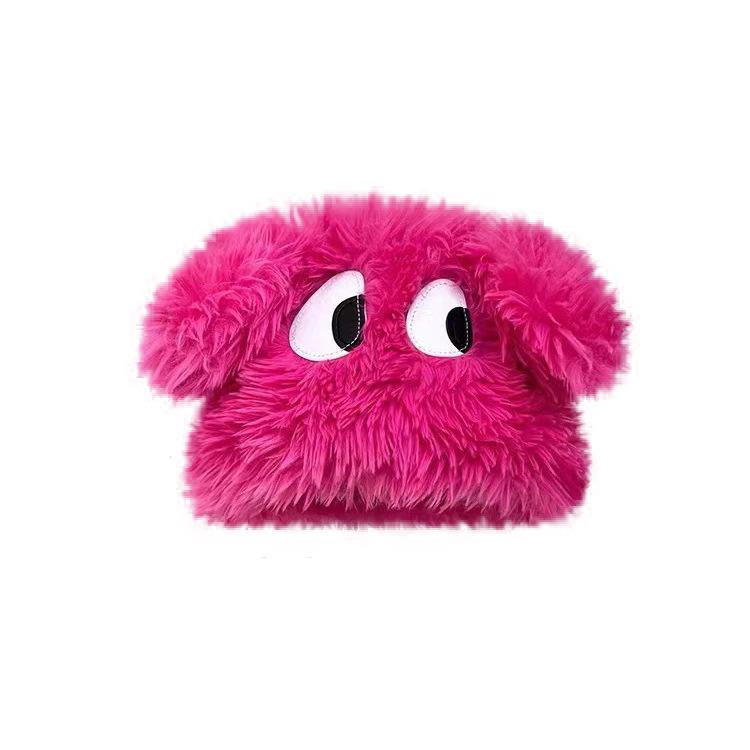 

Милая плюшевая шапка с длинными ушами для щенка с большими глазами, зимняя теплая шапка-пуловер с защитой для ушей, детская шапка-ведро average size