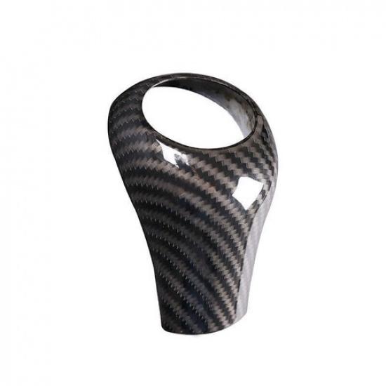 Carbon Fiber For Benz C-Class Central Console Gear Shift 2004-14 Knob Cover Trim