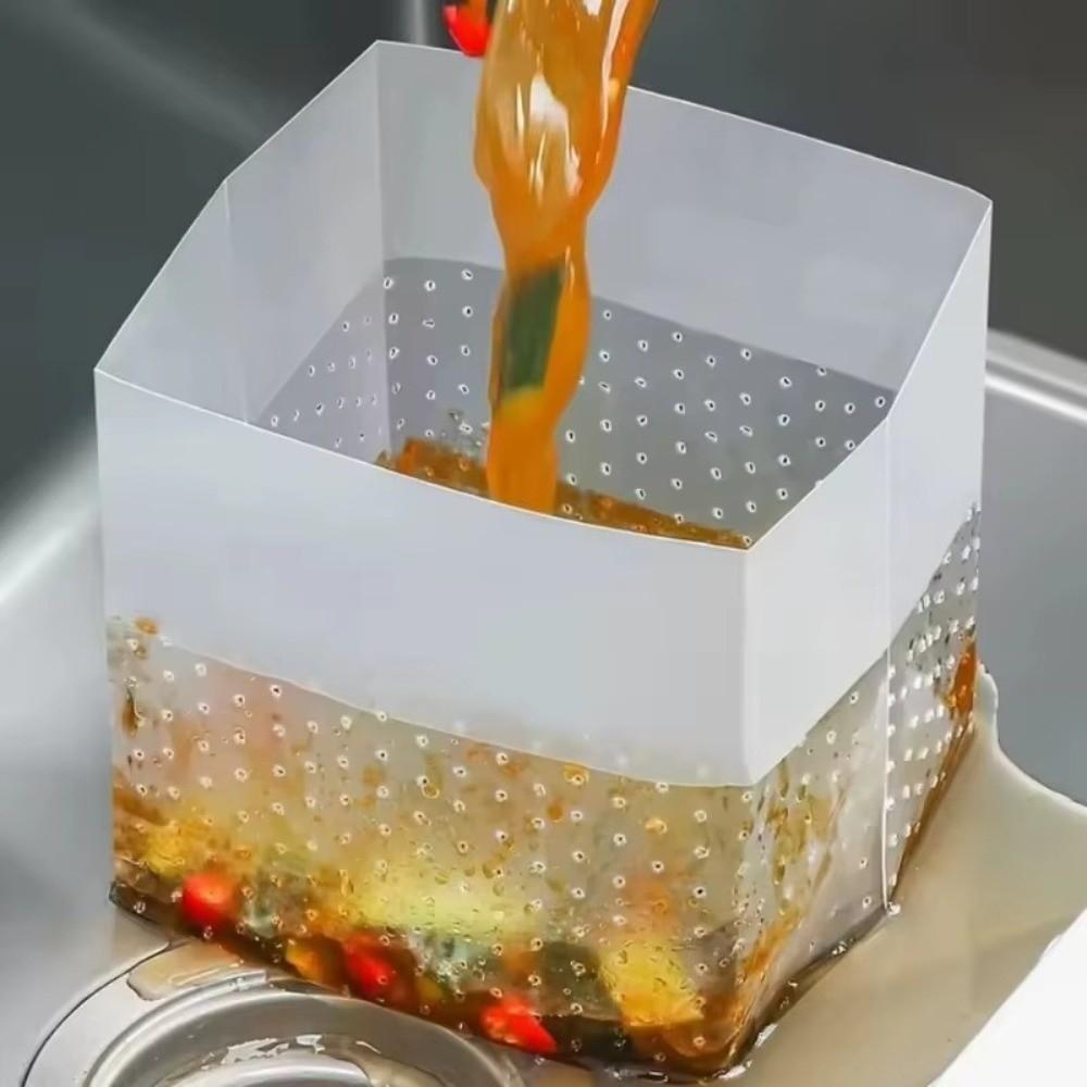 30/60/90PCS Foldable Disposable Waste Bag Anti-Clogging Leftover Vegetable Bag  Kitchen