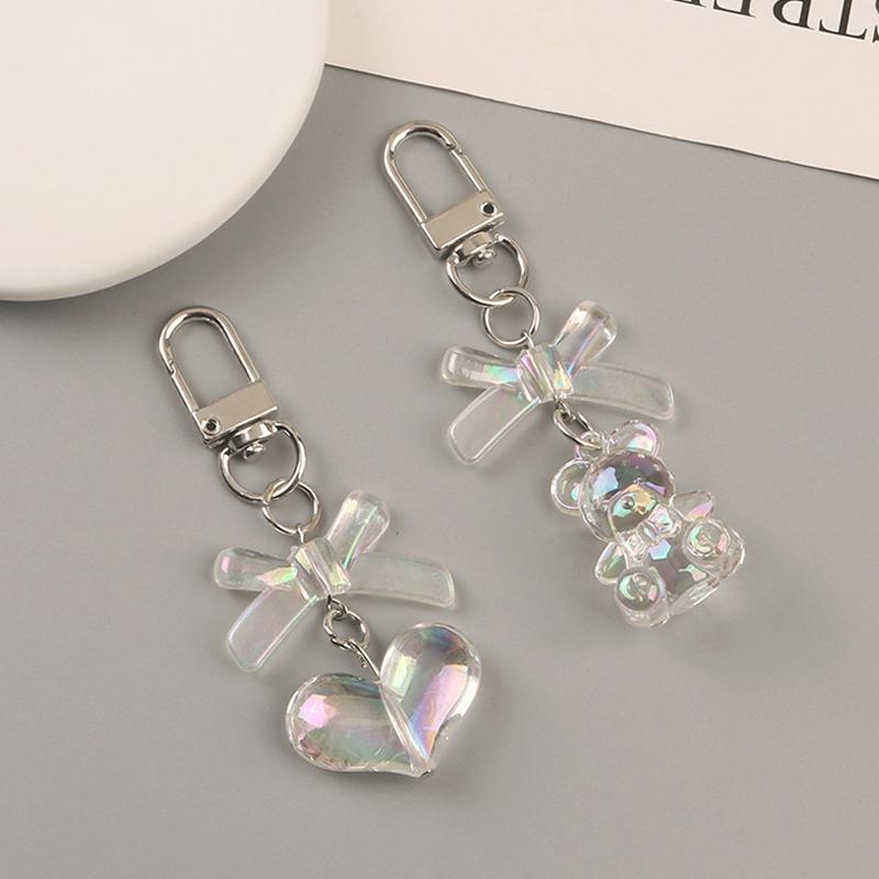 Love Heart Bear Shaped Keychains Wedding Party Gift Backpack Hanging Pendants Handbag Pendant Accessories For Women Girls Gift