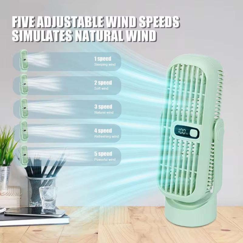 2025 NEW Portable air conditioning fan, desktop fan large battery long endurance, 5-speed 720 ° S air-cooled fan