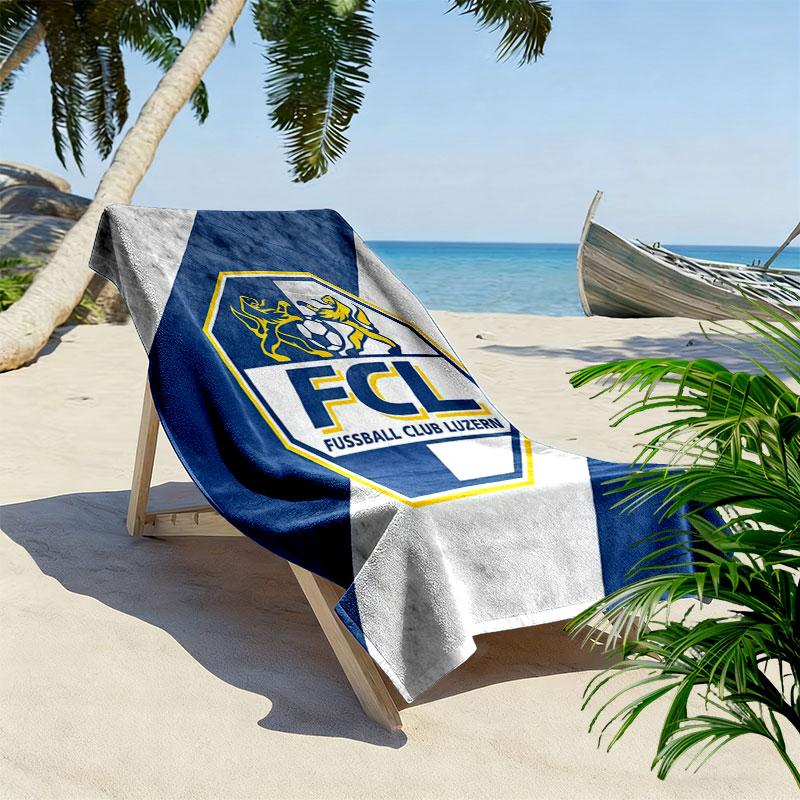 FC Luzern Logo Print Beach Towel, Large Soft Quick Dry Towel for Beach Camping Swimming