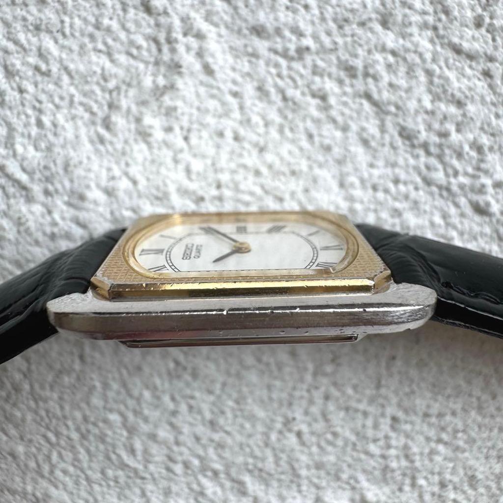 Used [New Battery] SEIKO Tank Combi 7320-5060 Ladies Watch