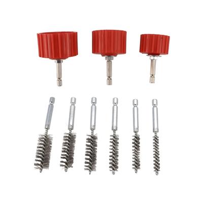 Copper Pipe Cleaner Set Drill Attachment Suitable for Efficient Maintenance and Repair with Stainless Steel Wire Brushes