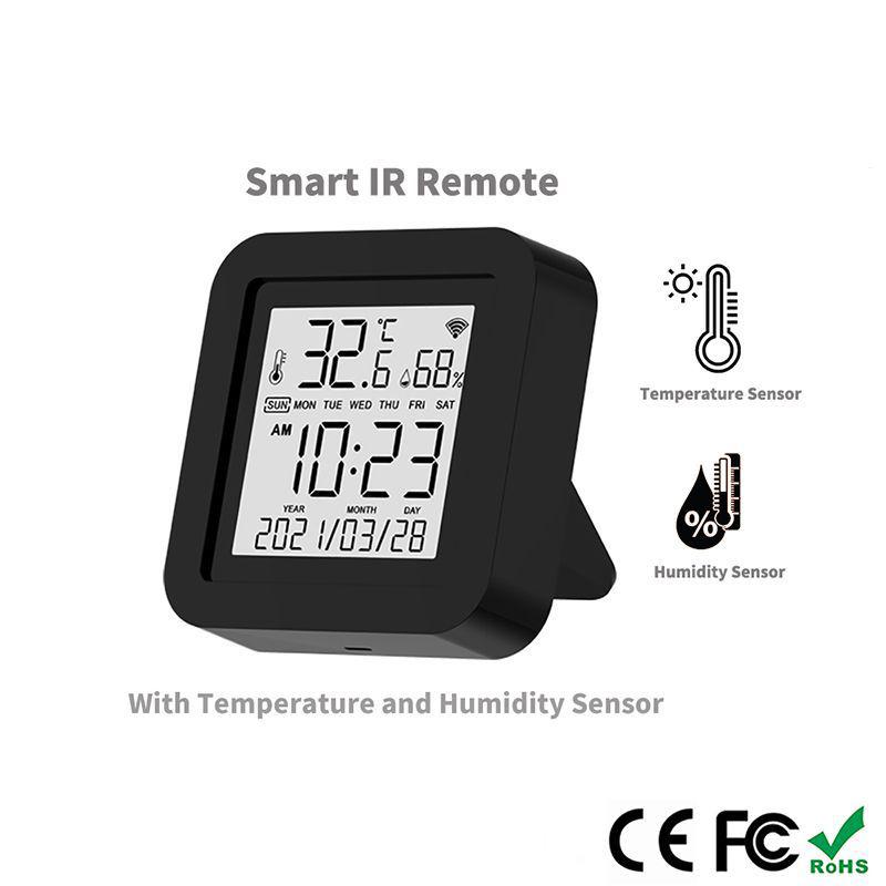 Digital Thermometer Hygrometer IR Remote Control Smart WiFi Temp Humidity Monitor for Air