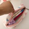 Bowknot Floral Print Pen Bag Large Capacity Portable Storage Bag Multifunctional Cosmetic Bag Gift