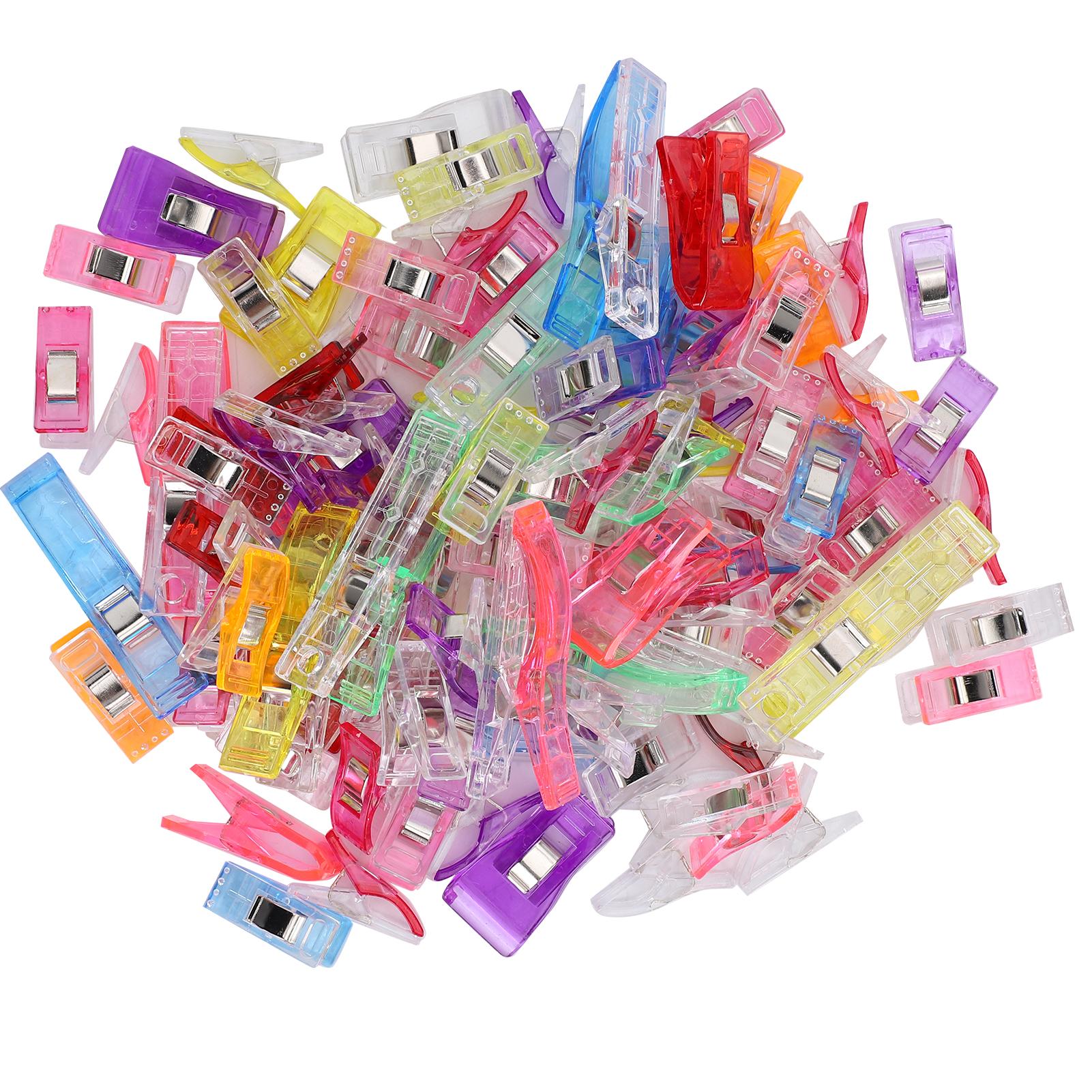 

100 шт. зажимы для квилтинга, подгибка, пластик, форма топора, цветные швейные аксессуары для ткани