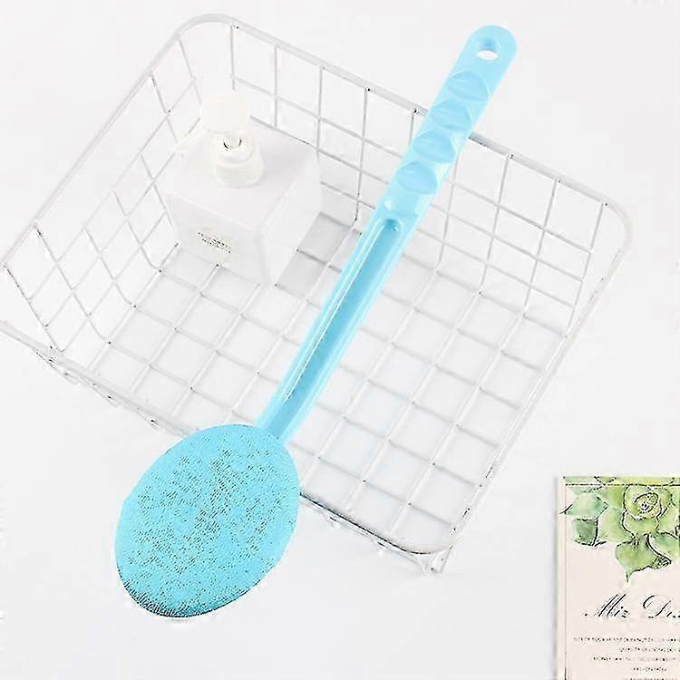 Removable Back Lotion Applicator - Single-side Body Bath Brush with Long Plastic Handle (1 Set)