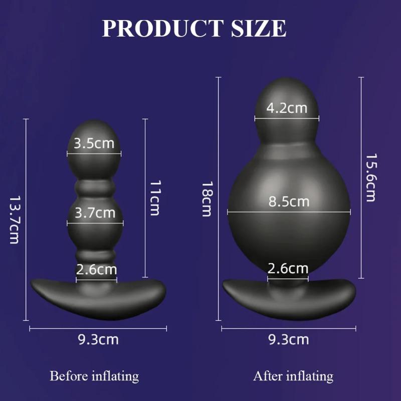 Inflatable Remote Control Vibrating Anal Plug Prostate Massage Pleasure Anal Expansion Trainer Adult Couple Anal Sex Supplies