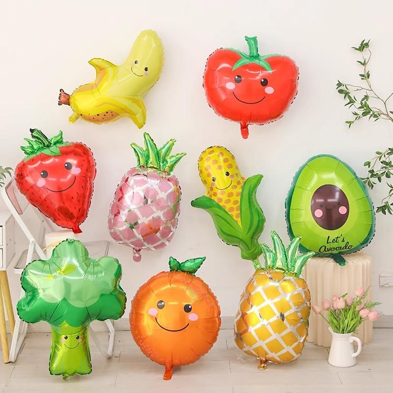 Baloane cu aer plutitoare din folie de aluminiu în formă de fructe și legume, Recuzită foto, Decorațiune eveniment, Decorațiune petrecere tematică de ziua de naștere
