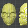 Yousheng 3D Printed Skull Ornament Flexible Skull Decoration Pass Through Skull Fidget Toy for Cyberpunk Gothic Themes Lovers