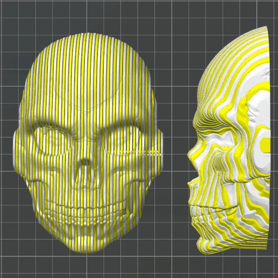 Yousheng 3D Printed Skull Ornament Flexible Skull Decoration Pass Through Skull Fidget Toy for Cyberpunk Gothic Themes Lovers