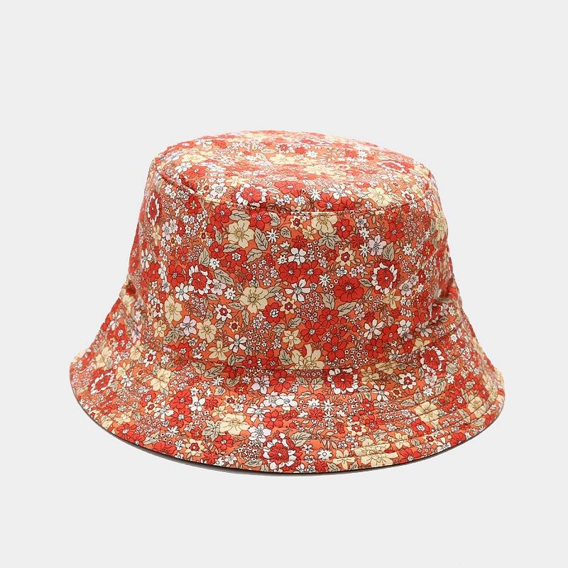 1 Stuk Bloemenprint Emmerhoed Trend Bloemen Dubbelzijdig Mannen Wild Basin Buiten Sport Op Trekken Mode Panama Zonnehoed Pet Voor Feest One Size