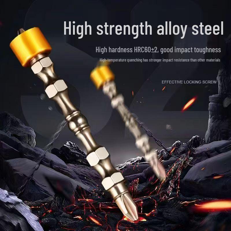 High-Precision Anti-slip Phillips Screwdriver Bits - Strong Magnetic Alloy Steel, High Hardness Concentric Shaft.