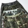 Men's Large Fashion Retro Wear Resistant Multi Pocket Camouflage Loose Overalls