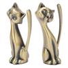 Cat Ring Holder Cat Statuette Style Zinc Alloy Sturdy Durable Retro Style Glossy Ring Organizer for Rings Jewelry
