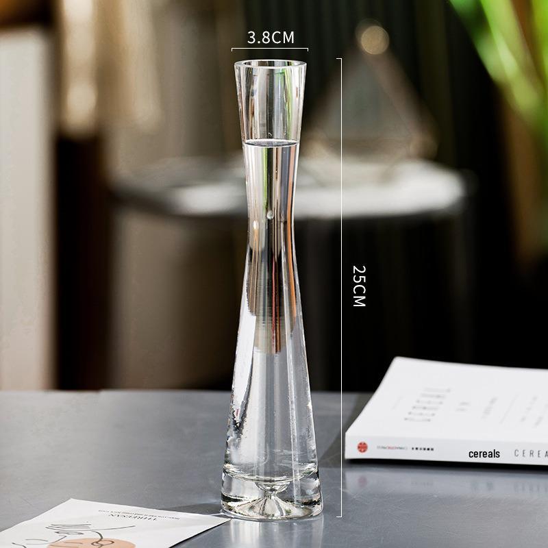 Eco Micro Landscape Hydroponic Glass Vase for Single Stem - Transparent, Creative, Simple Flower Arrangement Decor
