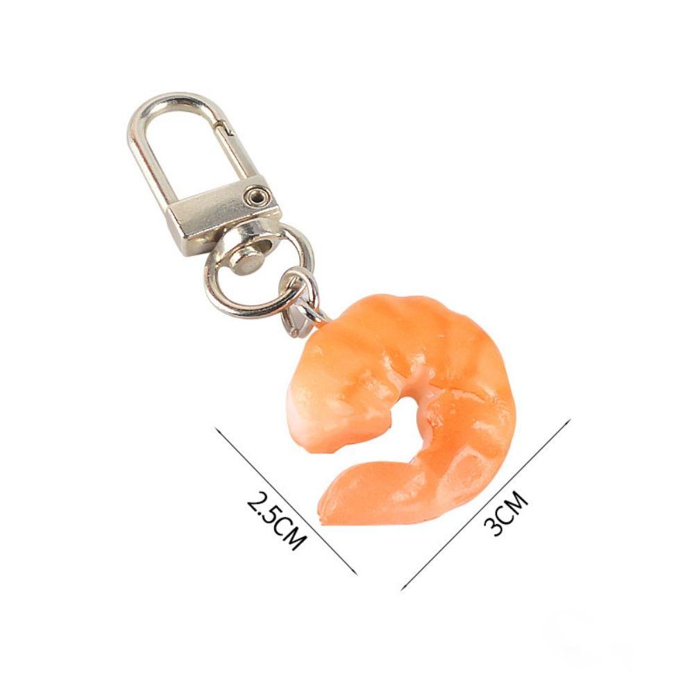 

Gift Funny Shrimp Meat Keychain Luxury Exquisite Simulation Food Keyring Fashion Bag Hanging Pendant