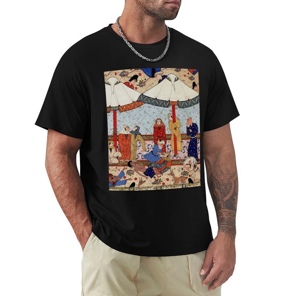 The Fainting Of Layla And Majnun 16th Century Persian Tshirt All Weather Casual Short Sleeve