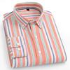 2026 spring new style 100% cotton Oxford plaid striped men's long-sleeved fashionable business casual fit shirt single top