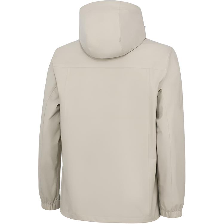 Li Ning Trench Coats Men's Khaki Hooded Moderate Other ASFY751-11