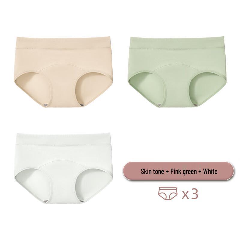 Yalu Women s Antibacterial Cotton Mid-Waist Briefs M
