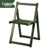 Explorer Military Green Steel Wood Folding Chair