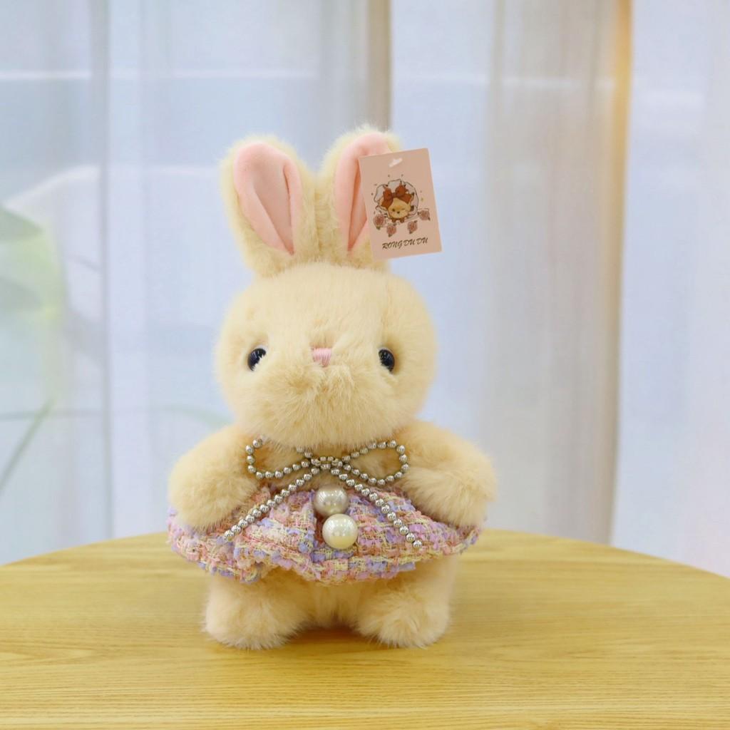 Cute Soft Rabbit Plush Doll  With Soft Short Fur And Pp Cotton Filling For Kids