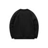Lining Sports Fashion Series Logo Embossed Fleece Pullover Sweatshirt Unisex Tops Black AWDPD19-12