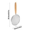 304 stainless steel filter Spoon with Comfortable insulated Wooden Handle Flour Filter Spoon Household Kitchen Fried Food Filter