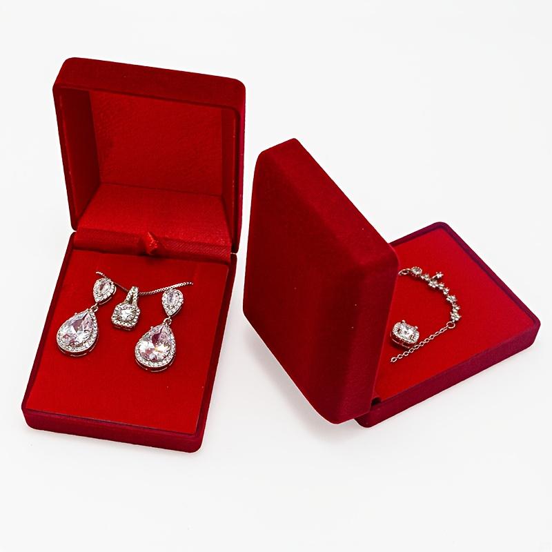 Necklace,Jewelry Box,Velvet Interior,Bracelet and Earring Accessory Storage Box,Suitable for Valentine's Day and Spring Festival