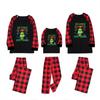European & American Christmas Homewear Set with Plaid Pants - 2-Piece Outfit