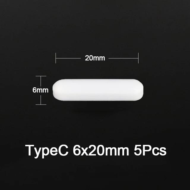 5Pcs Laboratory Magnetic Bar Cylindrical Magnetic Stirrer Rod Stirrer- Mixer Stir Bars Magnetic Stirrer School Laboratory