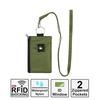 Neck Hanging Card Holder with Lanyard, Transparent ID Sleeve & RFID Blocking Wallet